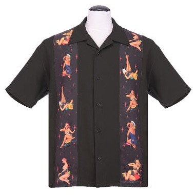 Multi Pinup Bowling Shirt by Steady Clothing Hoodie, Sweatshirt | CoreVibeTees.com (Image 1)