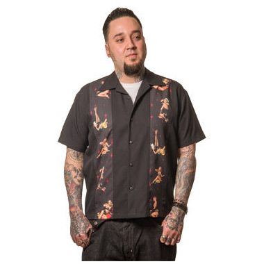 Multi Pinup Bowling Shirt by Steady Clothing Hoodie, Sweatshirt | CoreVibeTees.com (Image 3)