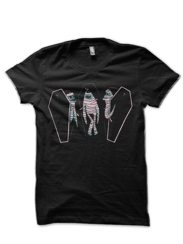 Mummy Scary and Spooky Happy Halloween Funny Graphic Half Sleeve T-Shirt Hoodie, Sweatshirt | CoreVibeTees.com
