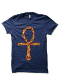 Ankh Navy Blue Half Sleeve T-Shirt Hoodie, Sweatshirt | CoreVibeTees.com