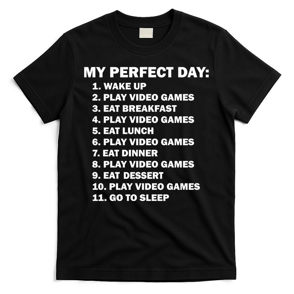 My Perfect Day Sleep Eat Play Video Games T-Shirt Hoodie, Sweatshirt | CoreVibeTees.com