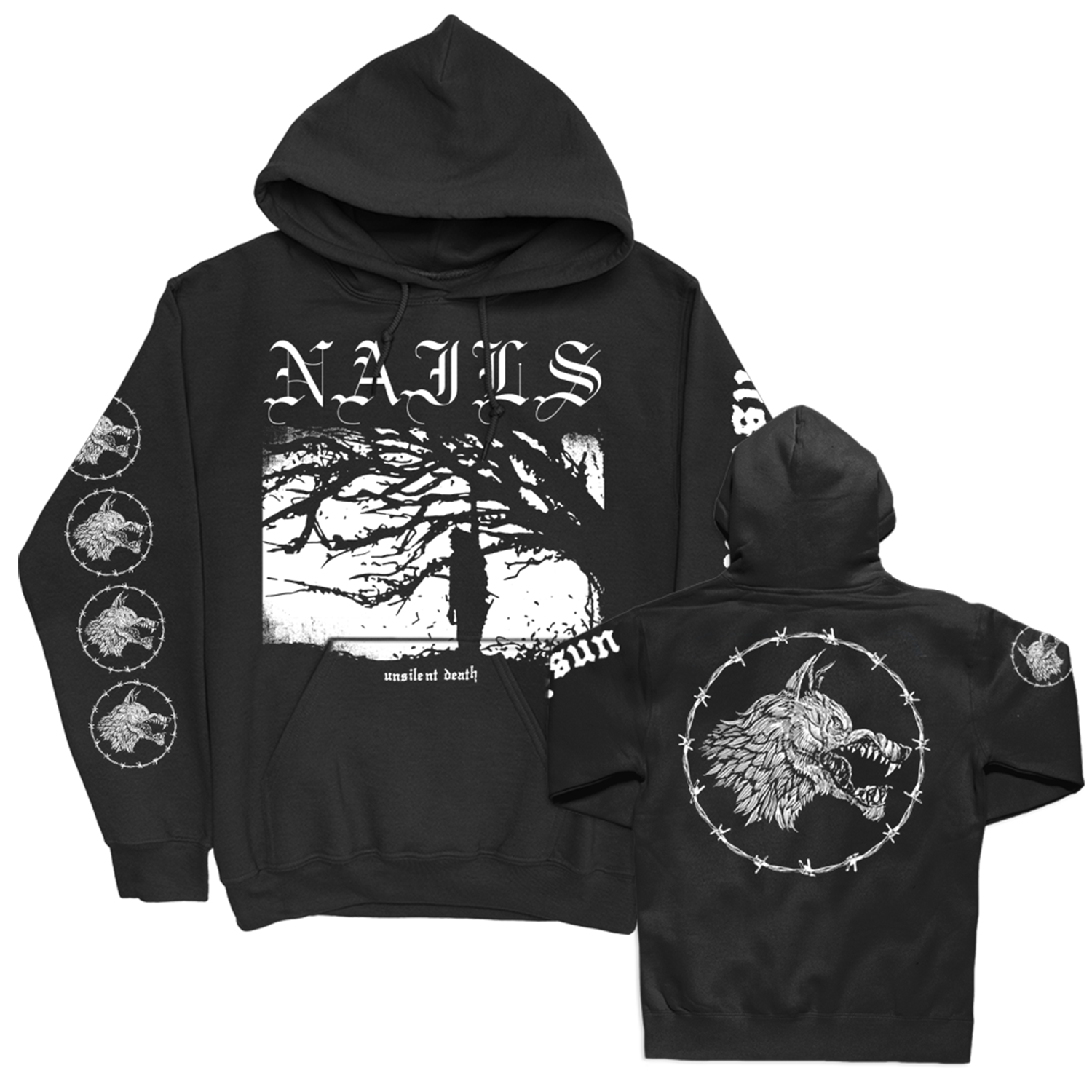 Unsilent Death Pullover Hoodie (Black) T-Shirts, Sweatshirt | CoreVibeTees.com (Image 1)