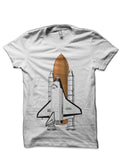Nasa Half Sleeve White T-Shirt Hoodie, Sweatshirt | CoreVibeTees.com