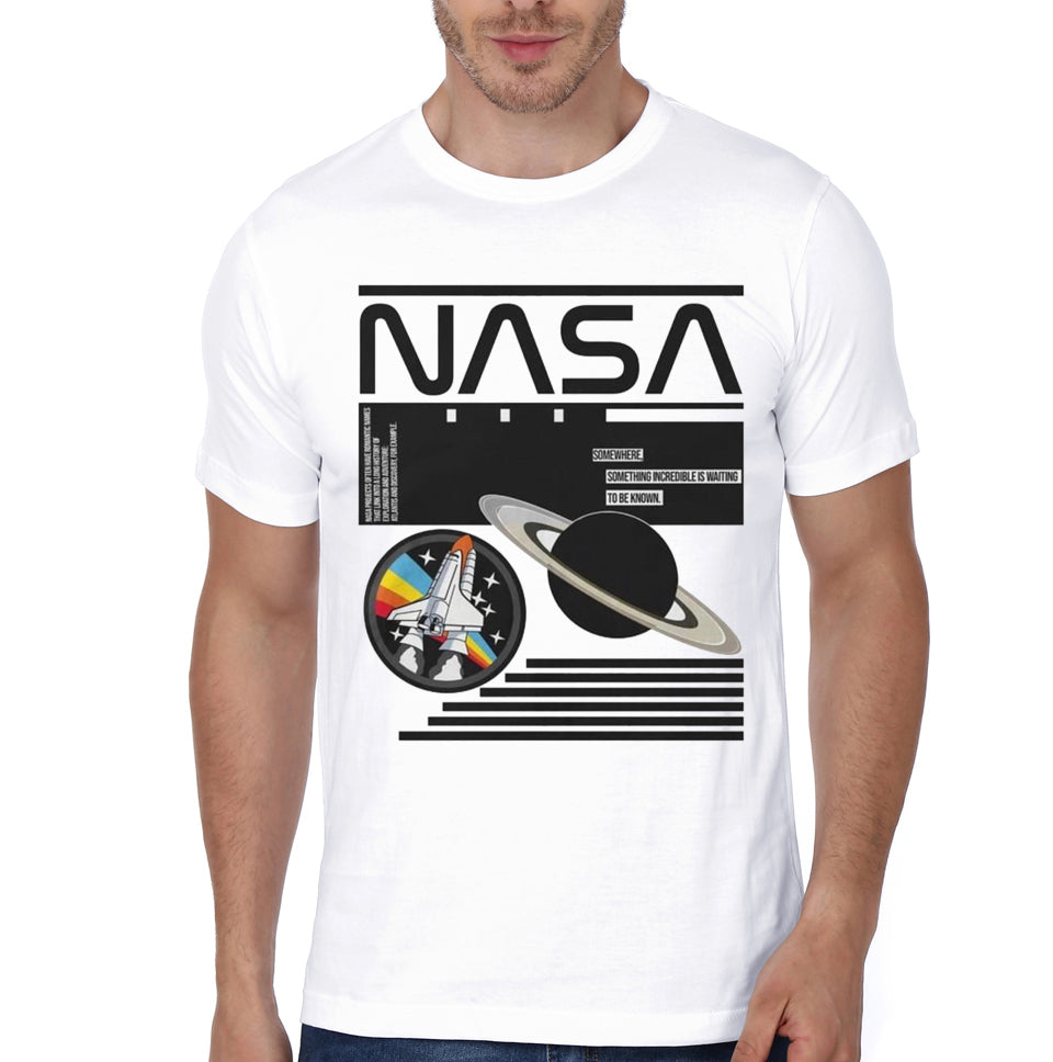 Nasa White Half Sleeve T-Shirt Hoodie, Sweatshirt | CoreVibeTees.com
