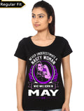 Nasty Woman Who Was Born In May Girls Black T-Shirt Hoodie, Sweatshirt | CoreVibeTees.com