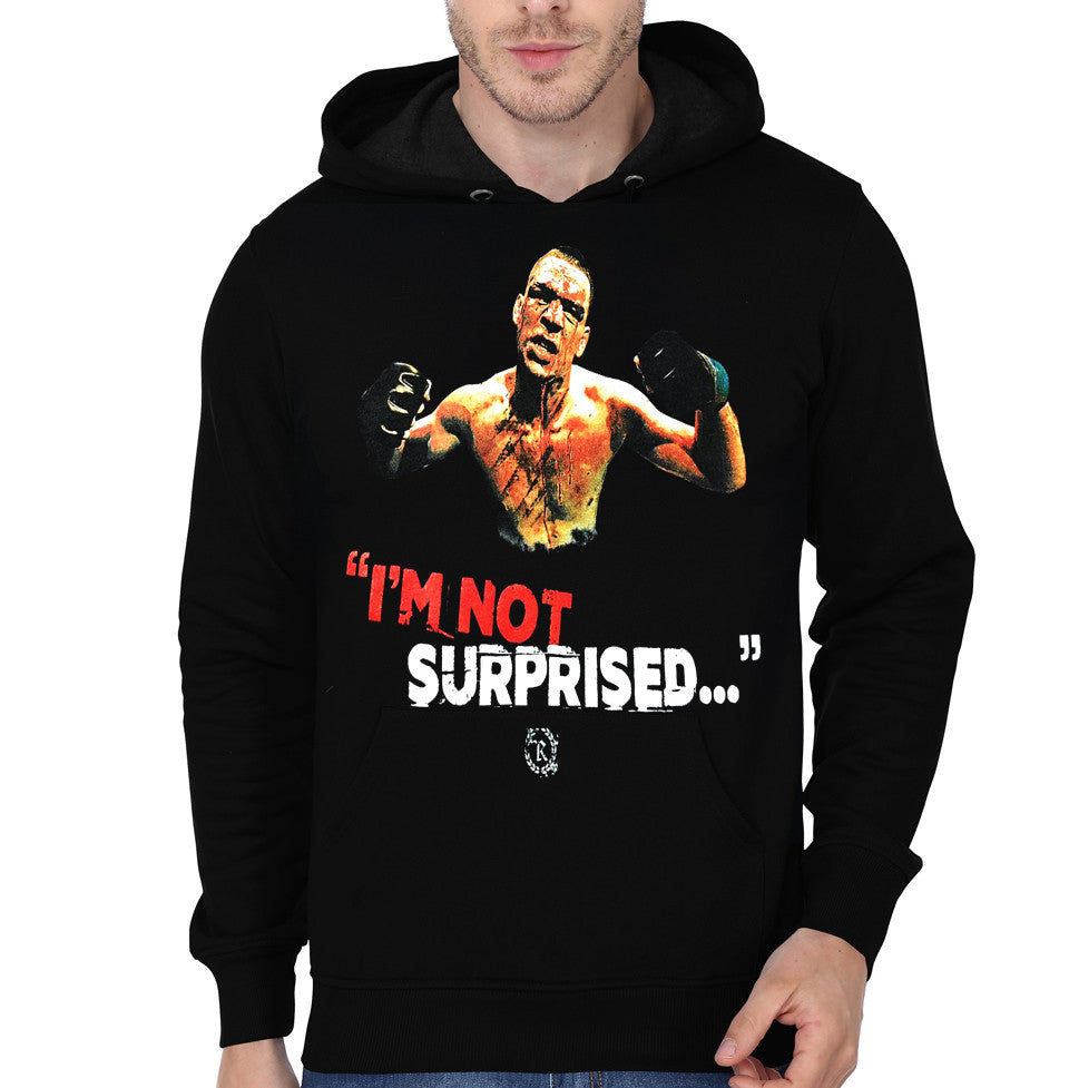 Nate Diaz Iâ€™m Not Surprised Black Hoodie T-Shirts, Sweatshirt | CoreVibeTees.com