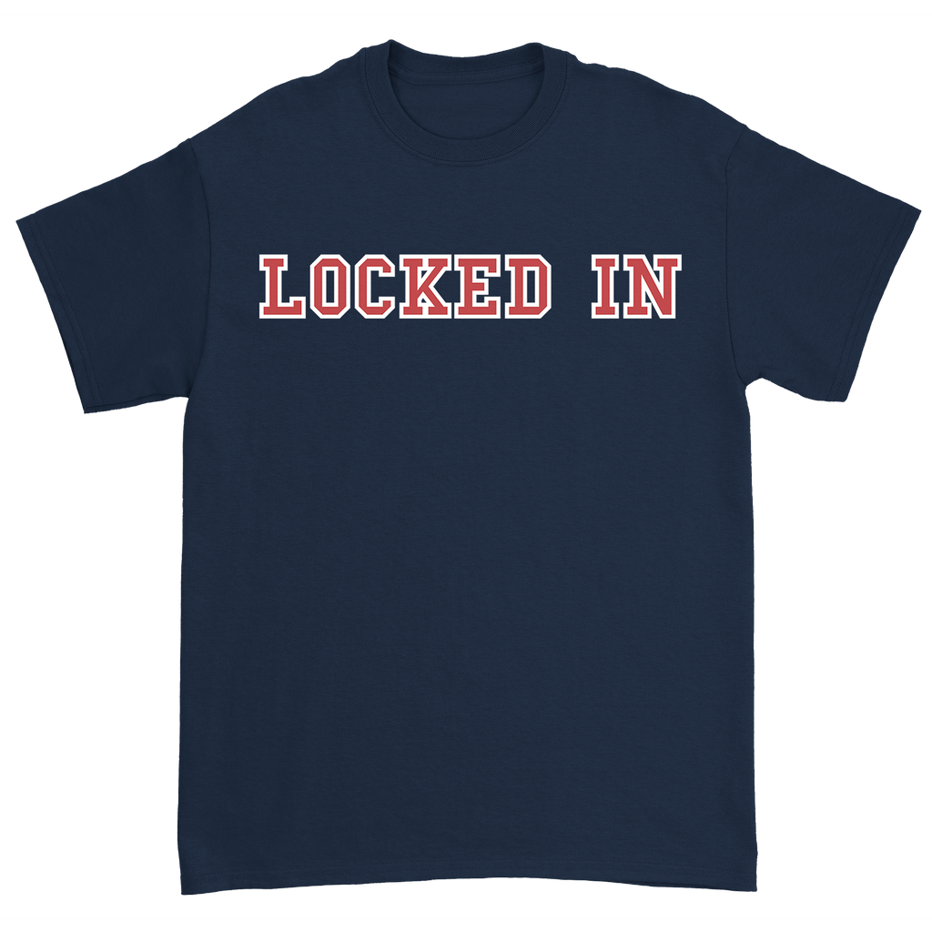 Davis Clarke - Locked In T-Shirt (Red/White Print) Hoodie, Sweatshirt | CoreVibeTees.com