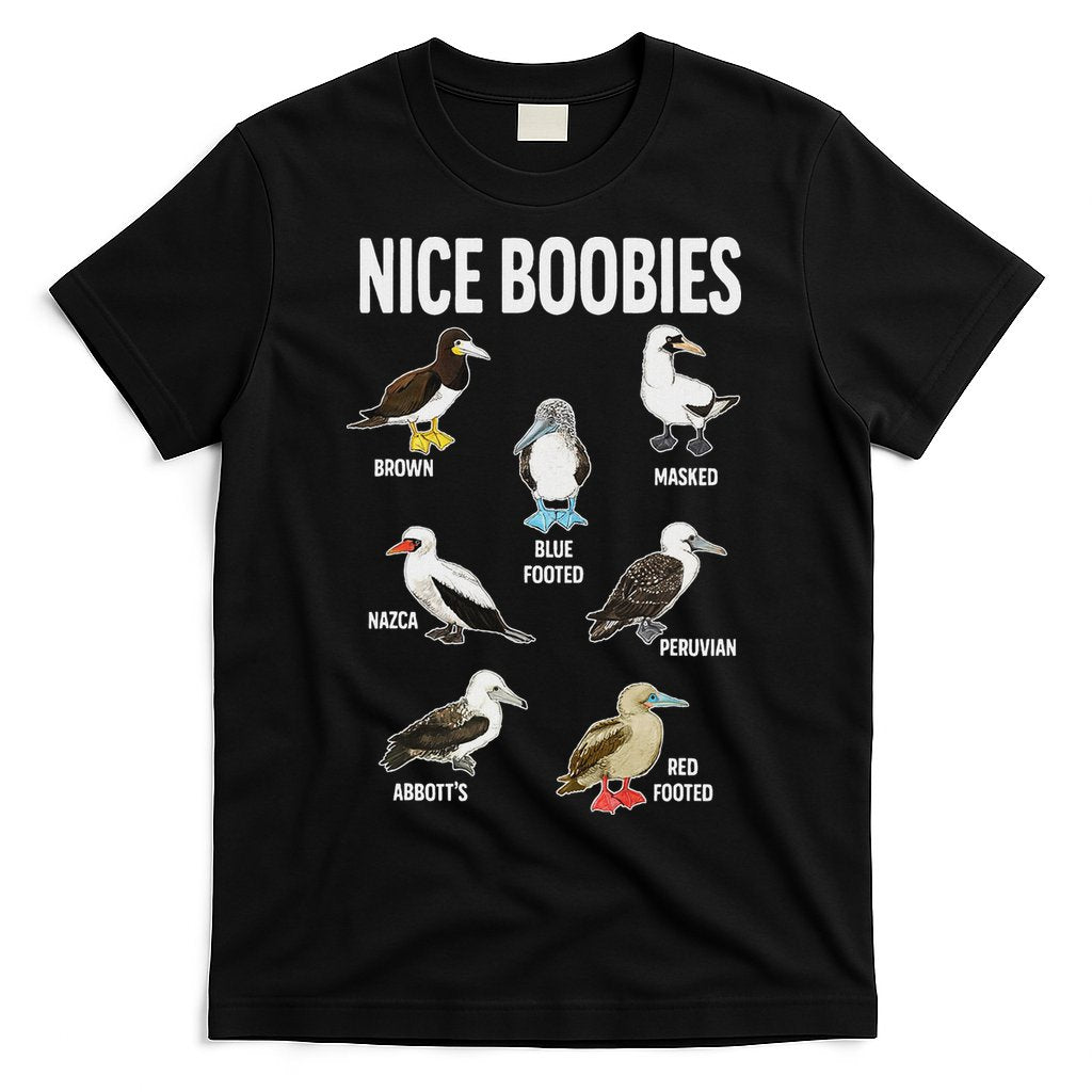 Nice Boobies Pun Adult Joke Funny Bird Lover Birdwatcher T-Shirt Hoodie, Sweatshirt | CoreVibeTees.com