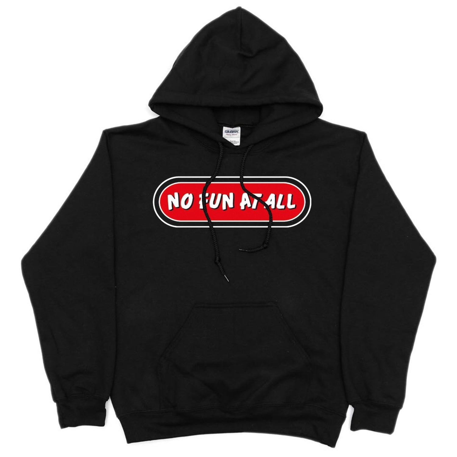 No Fun At All Logo Hoodie (Black) T-Shirts, Sweatshirt | CoreVibeTees.com (Image 1)