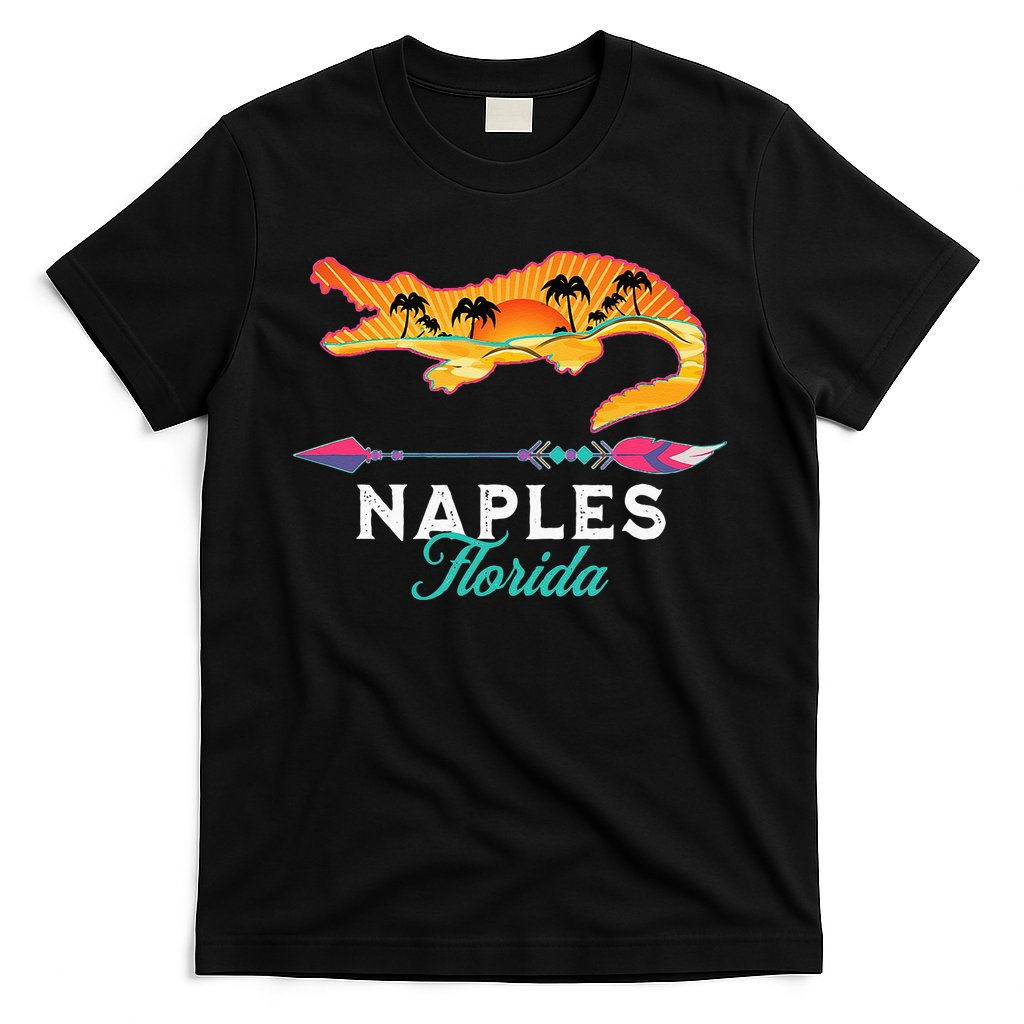 Naples Florida USA Alligator Sunset Palm Trees Souvenir T-Shirt Hoodie, Sweatshirt | CoreVibeTees.com