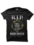 â€œValentino Rossi Tribute To Nicky Haydenâ€ Black T-Shirt Hoodie, Sweatshirt | CoreVibeTees.com