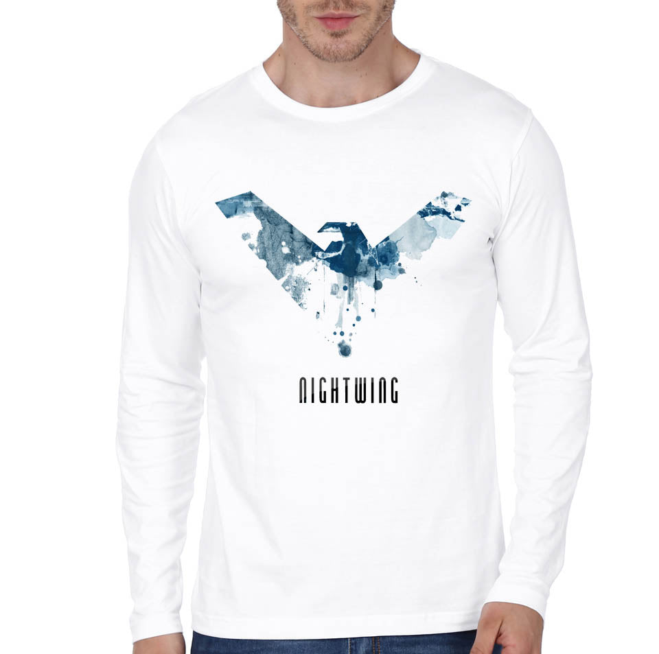 Nightwing White Full Sleeve T-Shirt Hoodie, Sweatshirt | CoreVibeTees.com