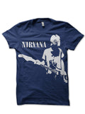 Kurt Cobain Navy Blue Tee Hoodie, Sweatshirt | CoreVibeTees.com