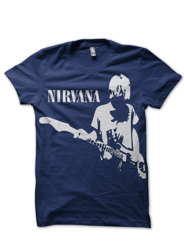 Kurt Cobain Navy Blue Tee Hoodie, Sweatshirt | CoreVibeTees.com