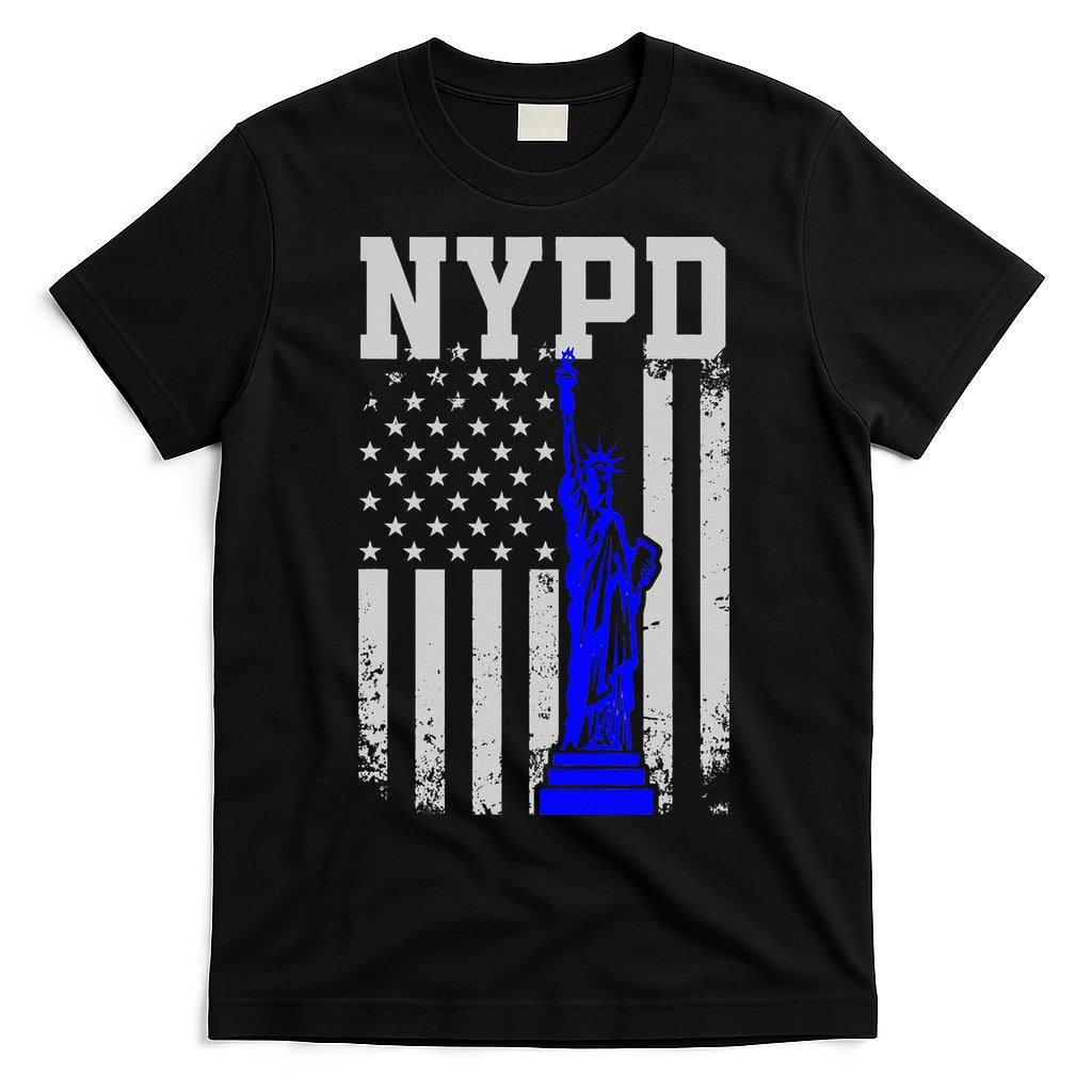 NYPD New York Police Department Statue Of Liberty Distressed T-Shirt Hoodie, Sweatshirt | CoreVibeTees.com