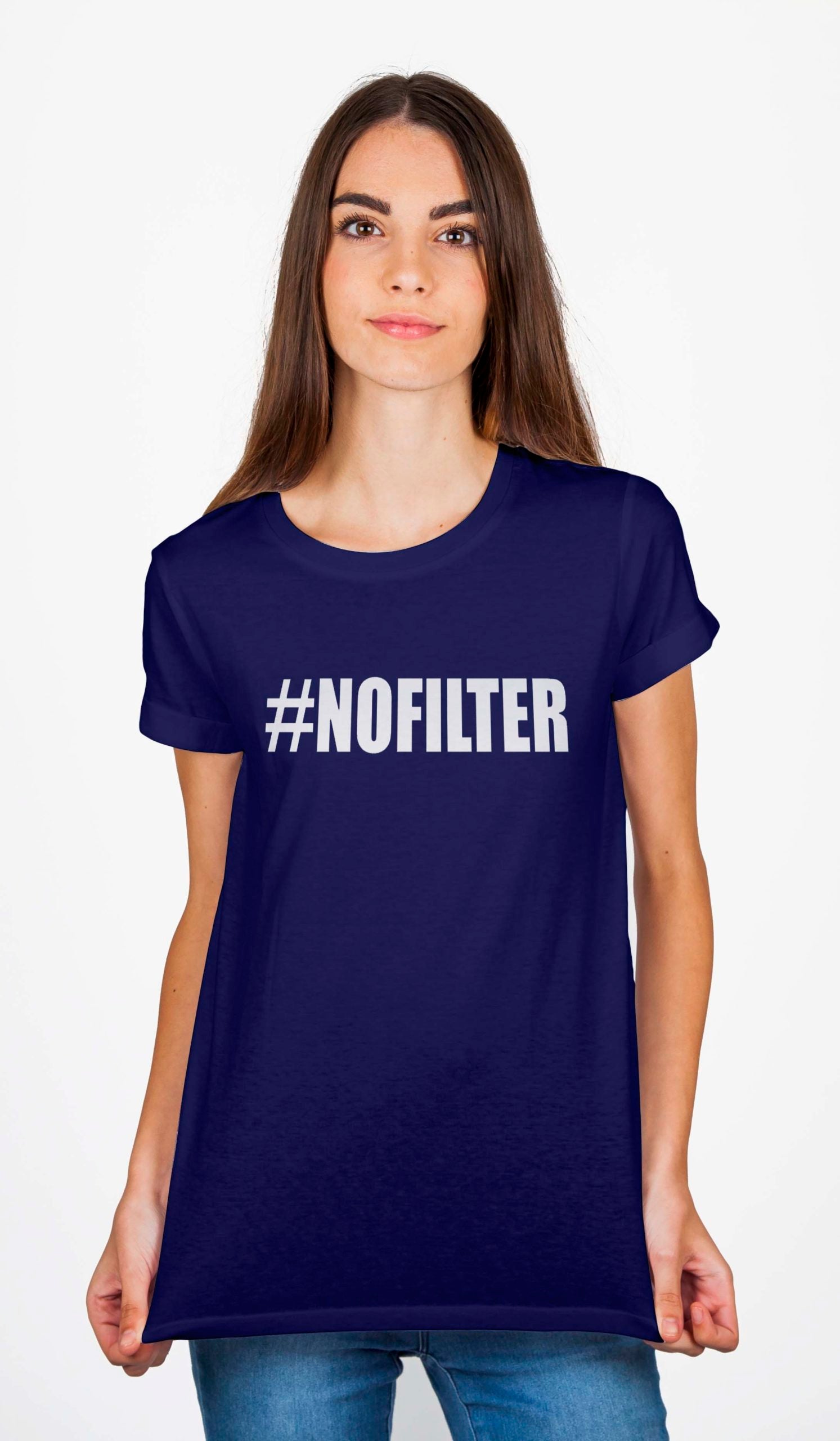 No Filter Navy Blue T-Shirt Hoodie, Sweatshirt | CoreVibeTees.com
