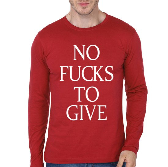 No Fucks To Give Red Full Sleeve T-Shirt Hoodie, Sweatshirt | CoreVibeTees.com