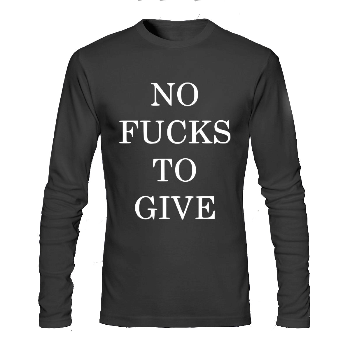 No Fucks Black Full Sleeve T-Shirt Hoodie, Sweatshirt | CoreVibeTees.com