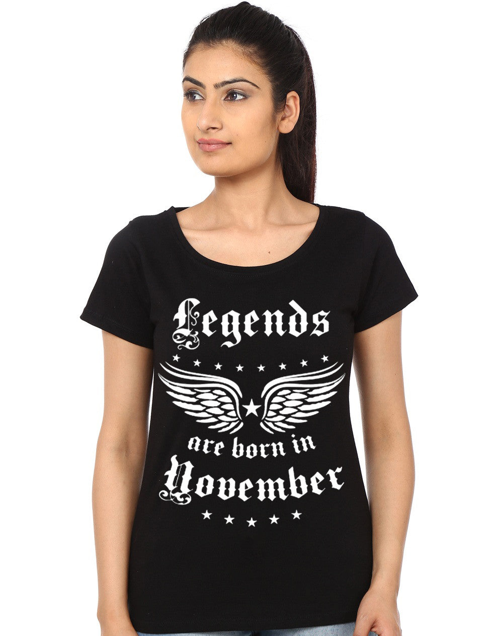 Legends Are Born In November Girls Black Top T-Shirts, Hoodie, Sweatshirt | CoreVibeTees.com