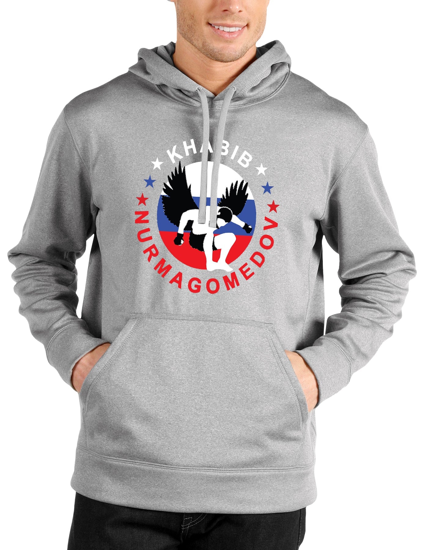 khabib Nurmagomedov Grey Melange Hoodie T-Shirts, Sweatshirt | CoreVibeTees.com