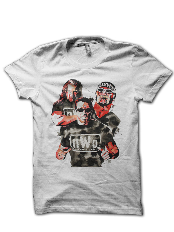 Nwo White Half Sleeve T-Shirt Hoodie, Sweatshirt | CoreVibeTees.com