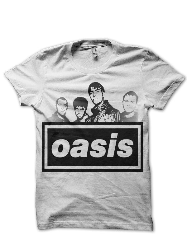 Oasis White Tee Hoodie, Sweatshirt | CoreVibeTees.com