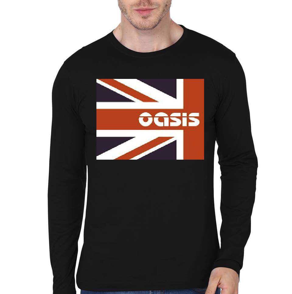 Oasis Black Full Sleeve T-Shirt Hoodie, Sweatshirt | CoreVibeTees.com