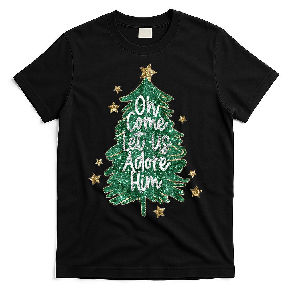 Oh Come Let Us Adore Him Christian Jesus Christmas T-Shirt Hoodie, Sweatshirt | CoreVibeTees.com