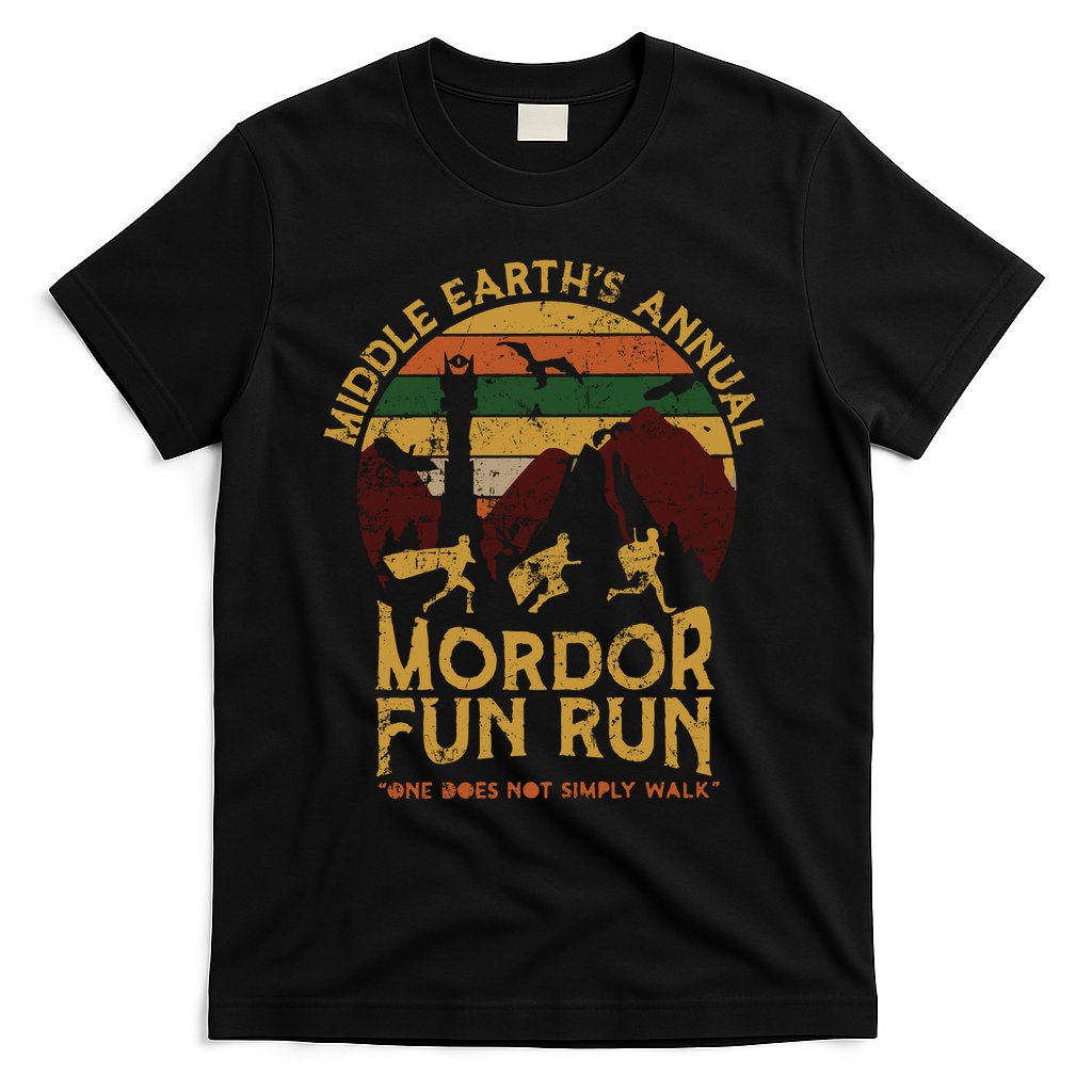 One Does Not Simply Walk Vintage Middle EarthS Annual Mordor Fun Run T-Shirt Hoodie, Sweatshirt | CoreVibeTees.com