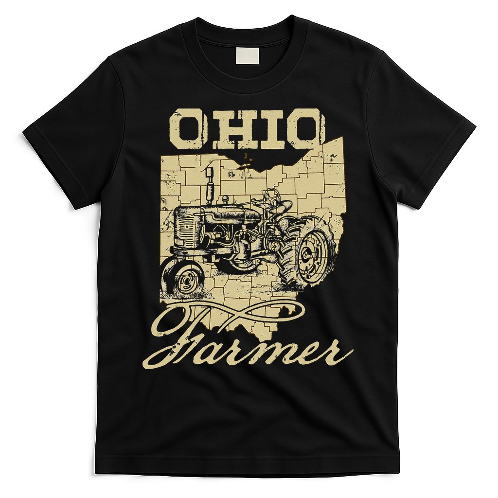 Ohio Farmer Tractor Lover State Map Farming Local Farmer T-Shirt Hoodie, Sweatshirt | CoreVibeTees.com