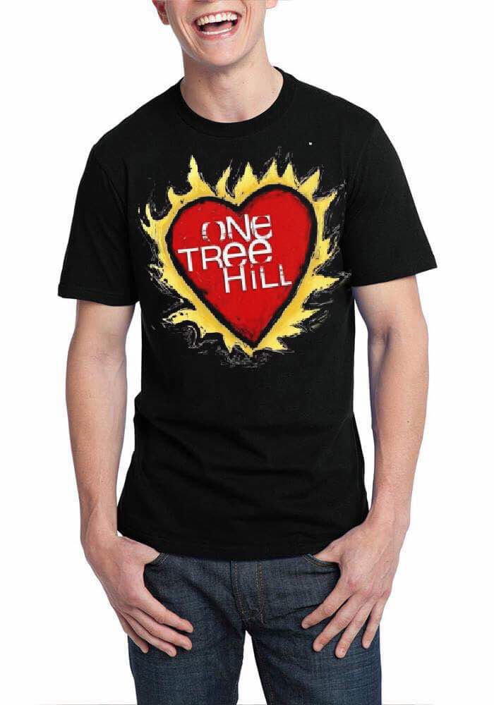 One Tree Hill Flaming Heart Black T-Shirt Hoodie, Sweatshirt | CoreVibeTees.com
