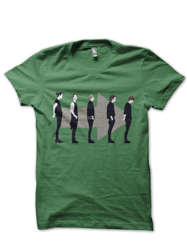 One Direction Half Sleeve Green T-Shirt Hoodie, Sweatshirt | CoreVibeTees.com