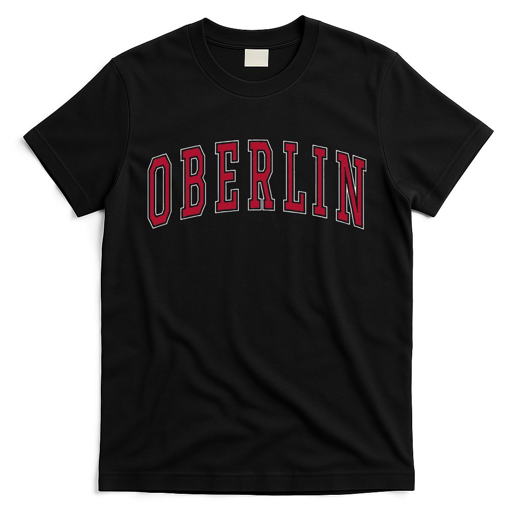 Oberlin Ohio Souvenir College Style Red Text T-Shirt Hoodie, Sweatshirt | CoreVibeTees.com
