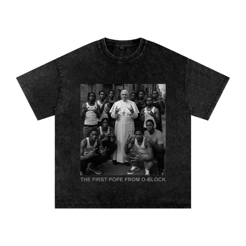 ope From Oblock Tee First American Pope Graphic Streetwear Shirt