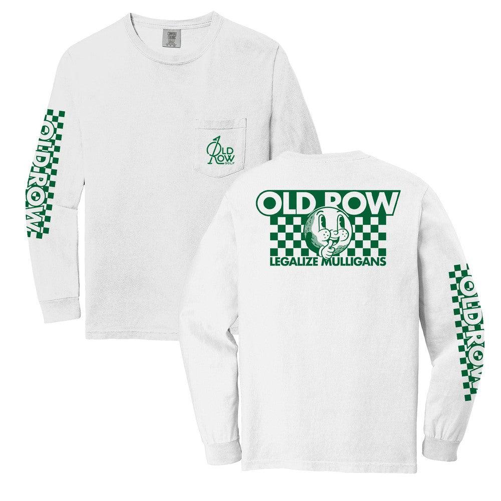 Legalize Mulligans Checkered Long Sleeve Pocket Tee Hoodie, Sweatshirt | CoreVibeTees.com (Image 1)