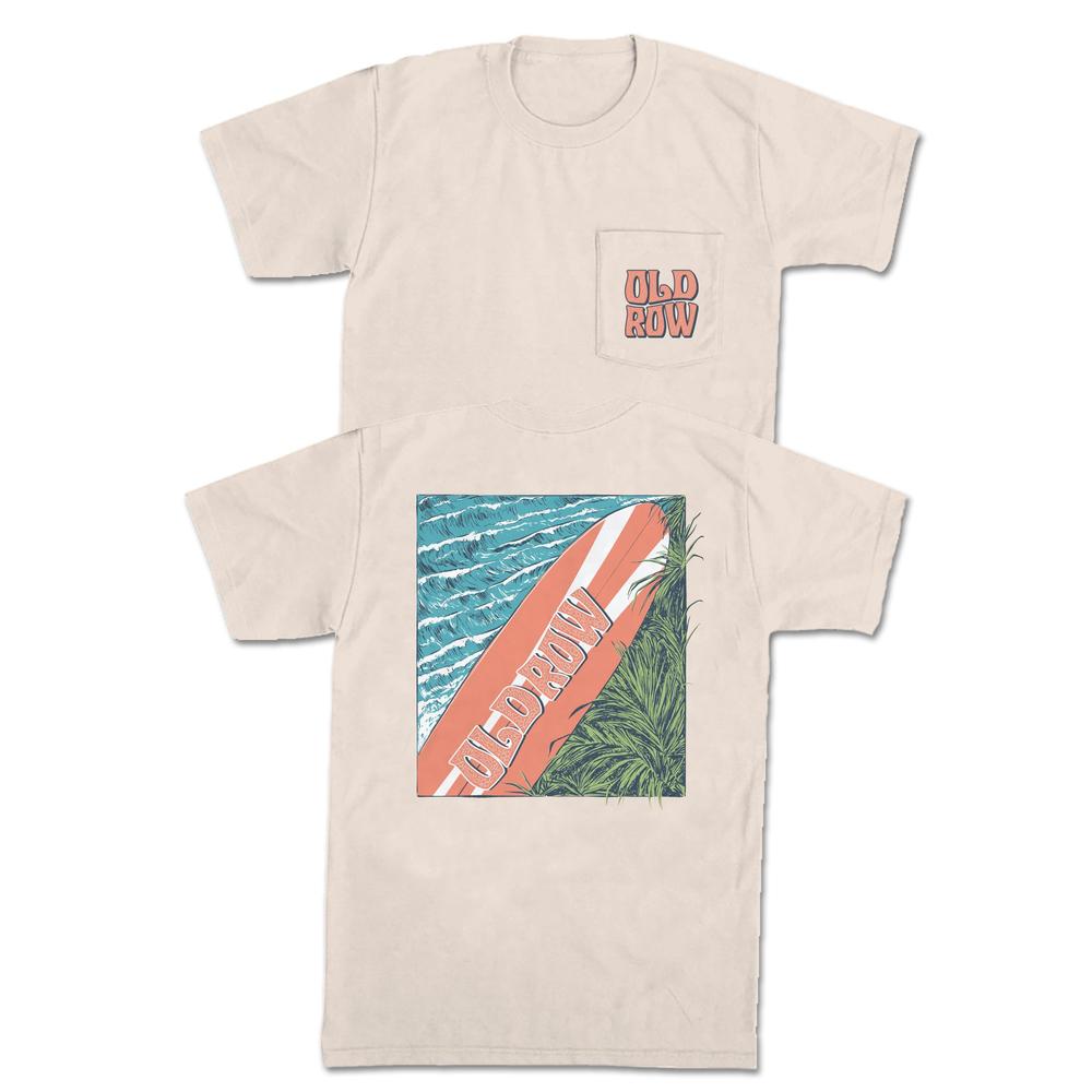 Old Row Surfboard Pocket Tee Hoodie, Sweatshirt | CoreVibeTees.com (Image 1)
