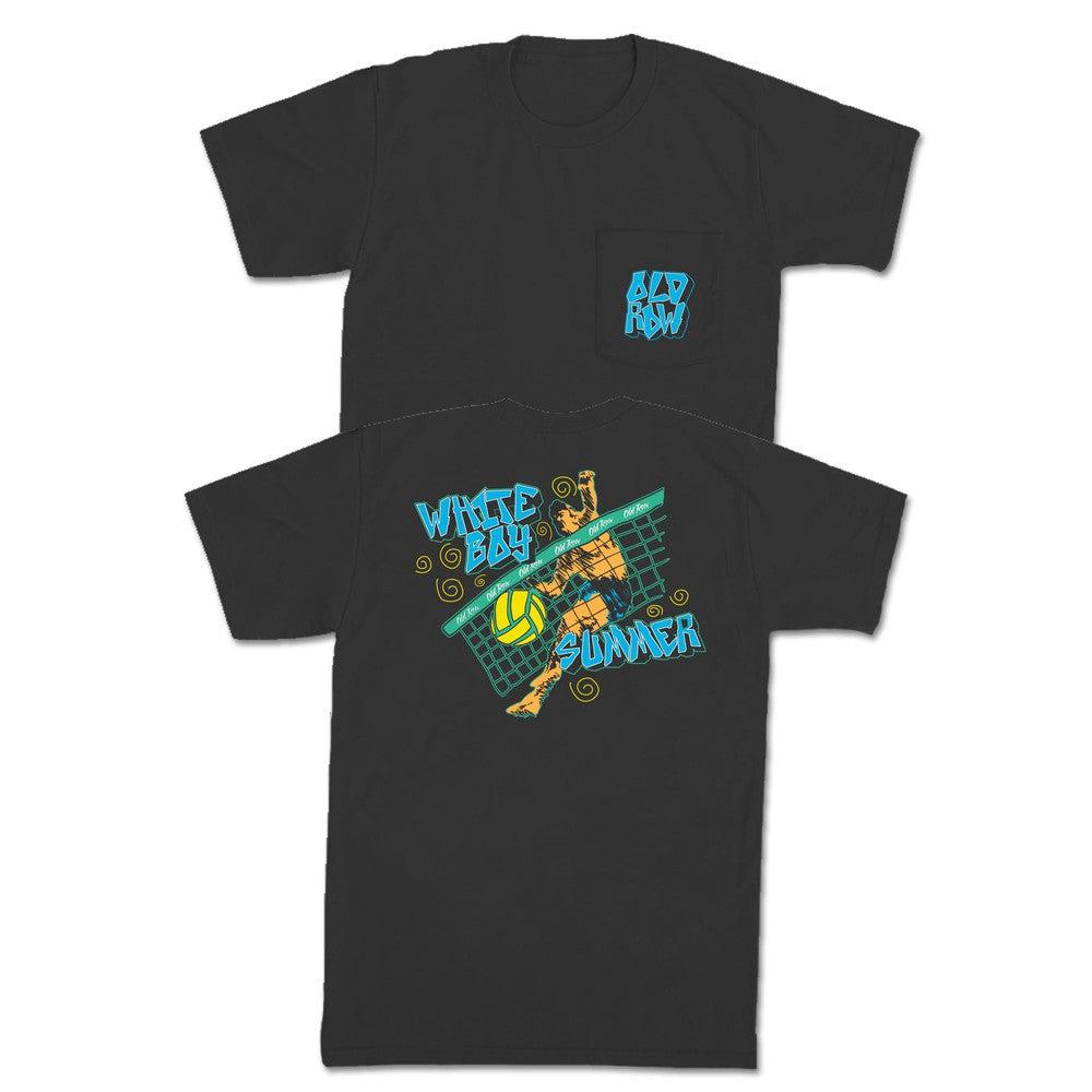 White Boy Summer Volleyball Pocket Tee Hoodie, Sweatshirt | CoreVibeTees.com (Image 1)
