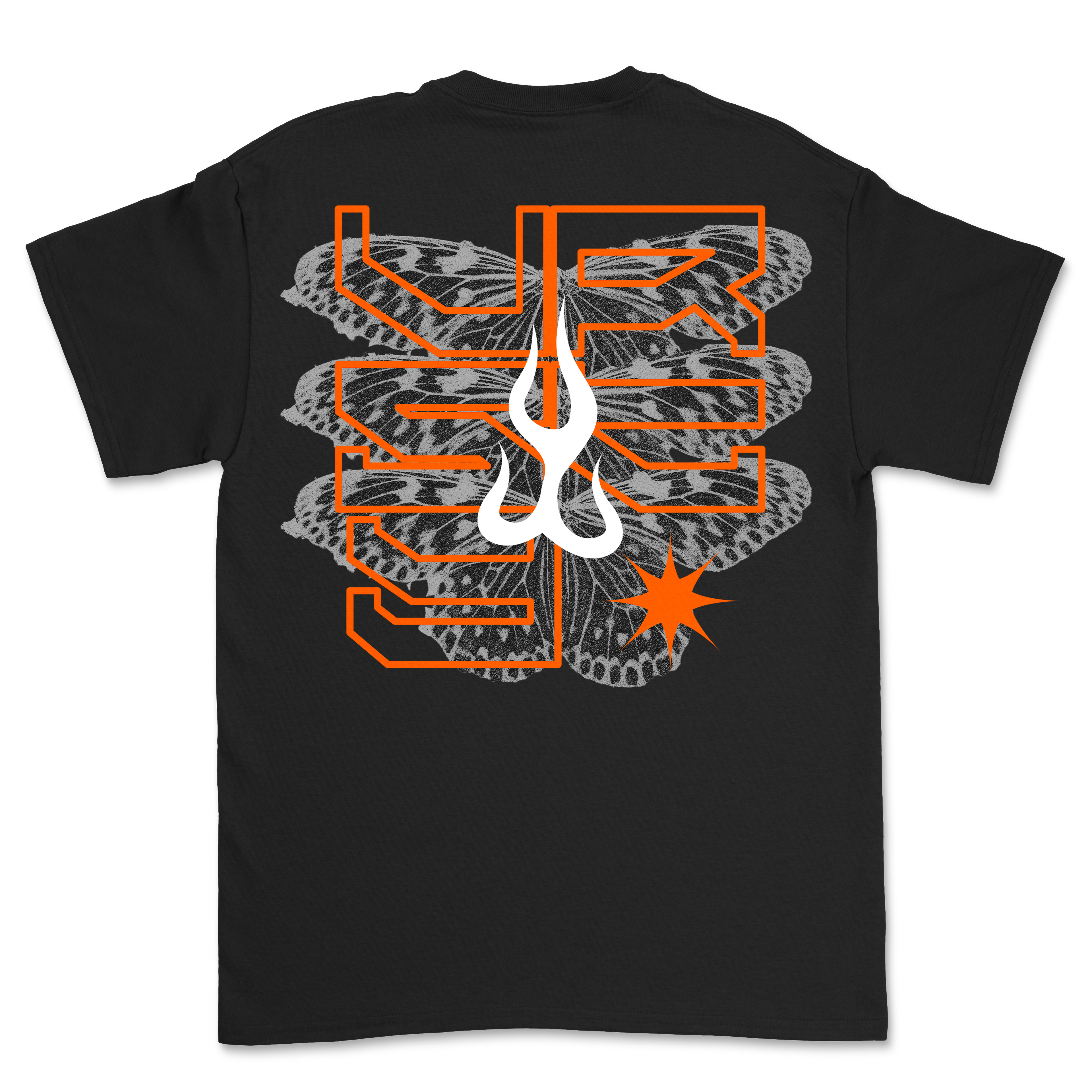 VRSTY - Orange Butterfly Shirt Hoodie, Sweatshirt | CoreVibeTees.com (Image 3)
