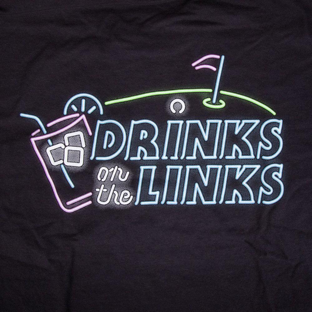 Drinks on the Links Neon Pocket Tee Hoodie, Sweatshirt | CoreVibeTees.com (Image 2)