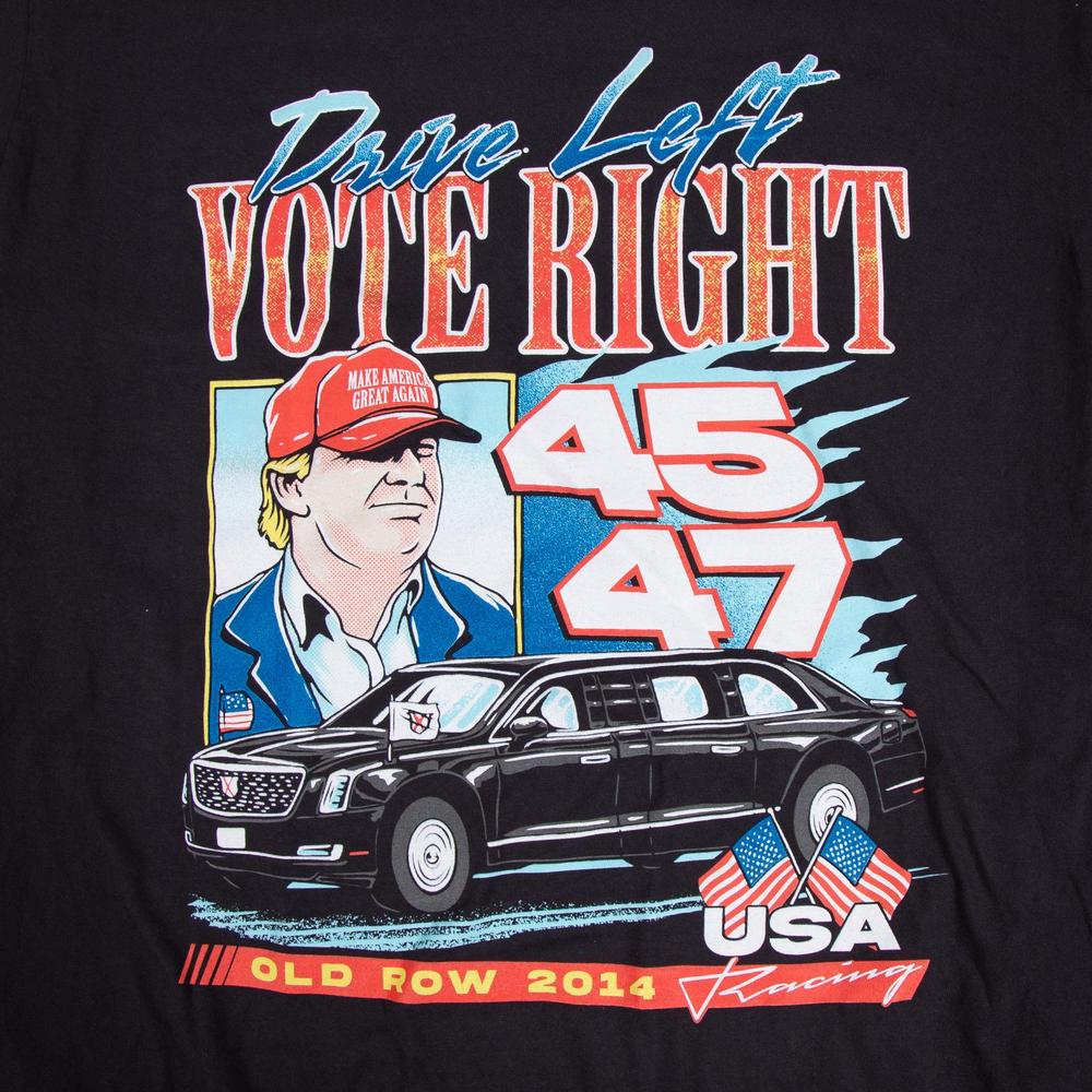 Drive Left Vote Right Tee Hoodie, Sweatshirt | CoreVibeTees.com (Image 2)