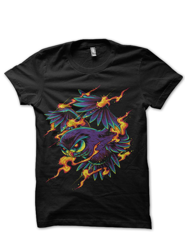 Magical Owl Black T-Shirt Hoodie, Sweatshirt | CoreVibeTees.com