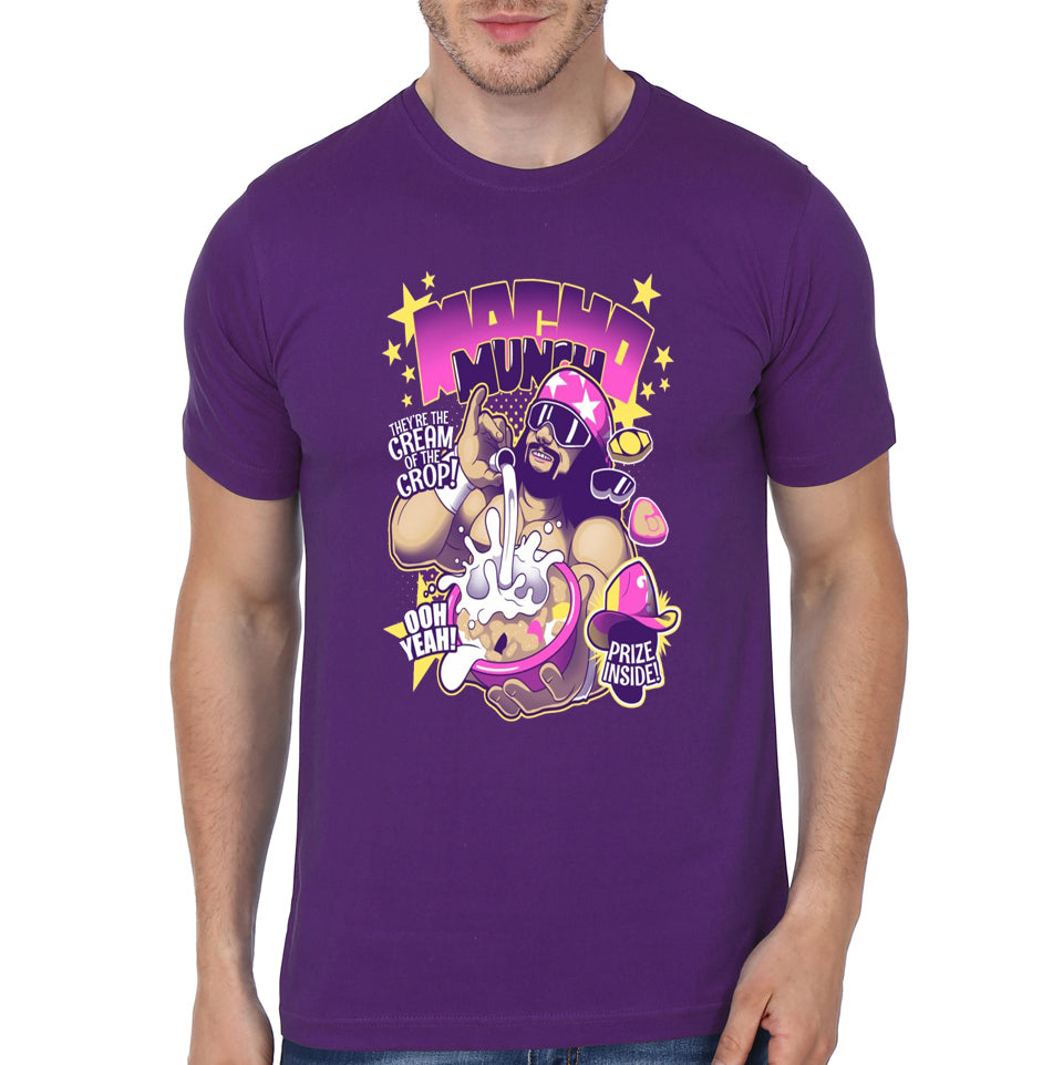 Macho Munch Purple Half Sleeve T-Shirt Hoodie, Sweatshirt | CoreVibeTees.com