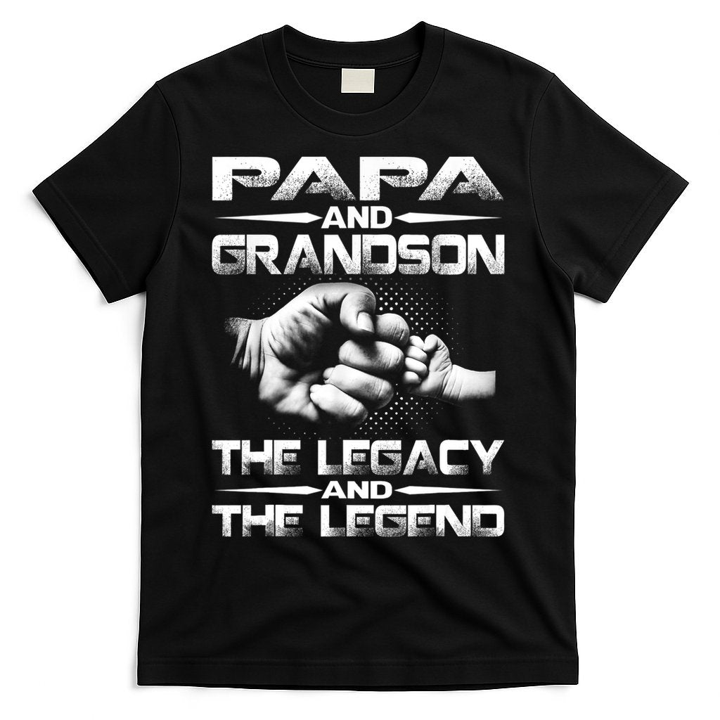 Papa And Grandson The Legend And The Legacy TShirt T-Shirt Hoodie, Sweatshirt | CoreVibeTees.com