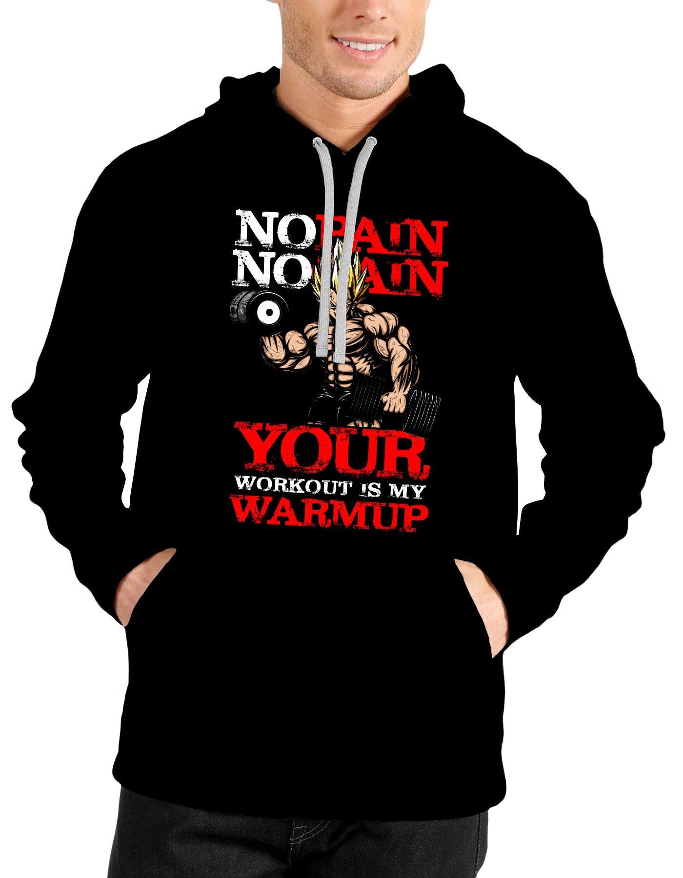 No Pain No Gain â€“ Your Workout Is My Warmup Black Hoodie T-Shirts, Sweatshirt | CoreVibeTees.com