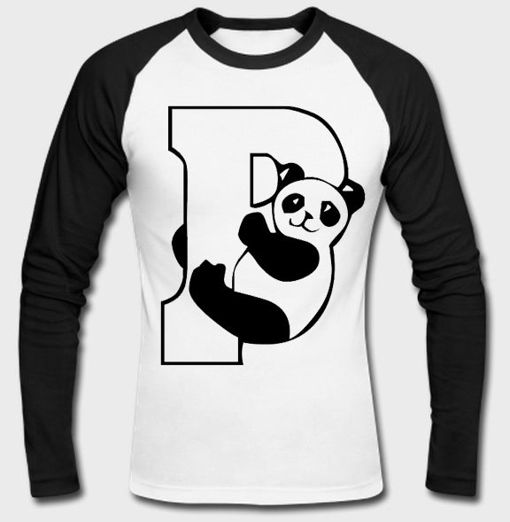 Panda P Raglan Tee Hoodie, Sweatshirt | CoreVibeTees.com