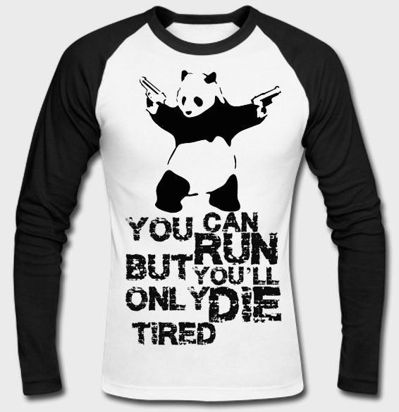 Panda With Guns Full Sleeves Raglan T-Shirt Hoodie, Sweatshirt | CoreVibeTees.com