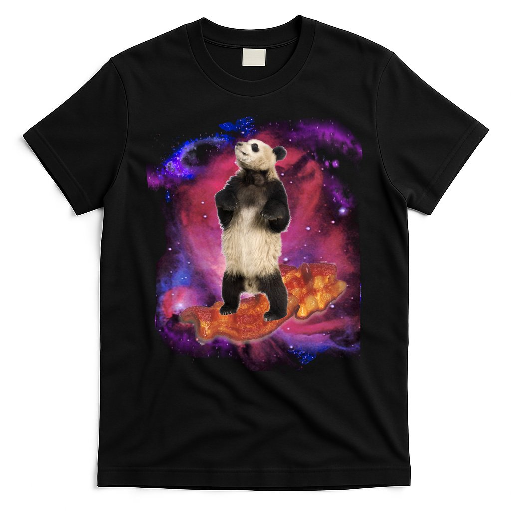 Panda Surfing Bacon In Space T-Shirt Hoodie, Sweatshirt | CoreVibeTees.com