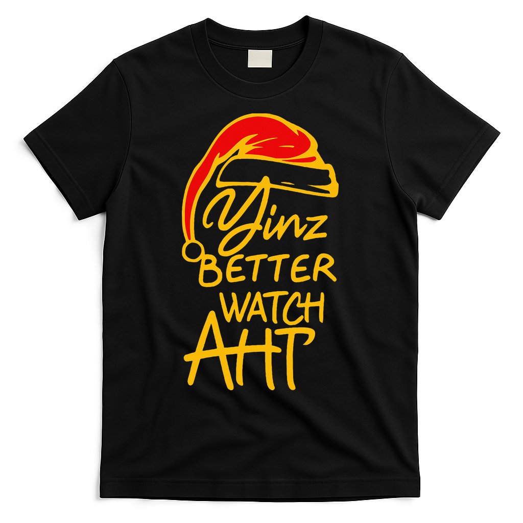 Pittsburgh Christmas 412 Yinzer Santa Yinz Better Watch Aht T-Shirt Hoodie, Sweatshirt | CoreVibeTees.com