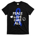 Peace Love Cure ALS Awareness T-Shirt Hoodie, Sweatshirt | CoreVibeTees.com