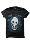 Pew Panda Black Half Sleeve T-Shirt Hoodie, Sweatshirt | CoreVibeTees.com